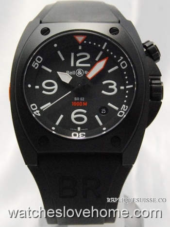 Bell & Ross BR02-92 Carbon Automatique Hommes Montre Réplique [20141203036]