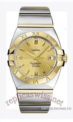 Omega Double Eagle Perpetual Calendar Quartz 1211.10.00 Hommes Montre Réplique
