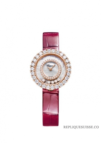 Réplique Chopard Happy Diamonds Joaillerie 29MM Quartz Or Rose