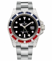 Réplique Rolex GMT Master II en or blanc cadran noir 116759 SARU