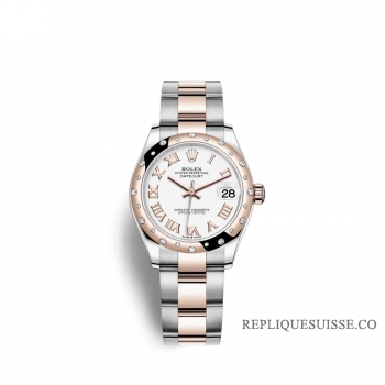 Rolex Datejust 31 Oystersteel or Everose 18 ct M278341RBR-0001 cadran blanc
