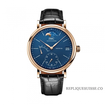 Copie Montre IWC Portofino edition de phase de lune de blessure a la main 150 ans IW516407