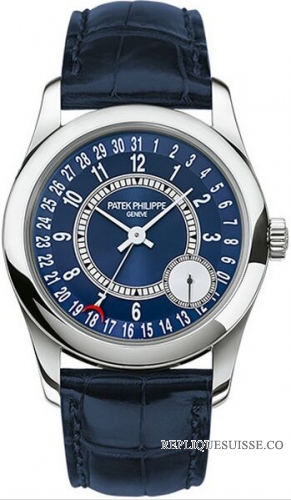 Patek Philippe New Or blanc Calatrava Bleu Dial hommes Montre Réplique