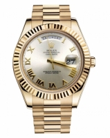 Réplique Rolex Day Date II President jaune or argent cadran 218238 SRP Mo 218238 SRP