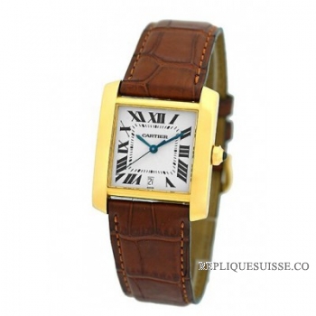 Cartier Tank Francaise Yellow Or Hommes W5000156 Montre Réplique