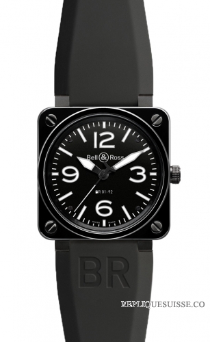 Bell & Ross BR 01-92 CERAMIC noir Automatique 46mm des hommes Montre Réplique