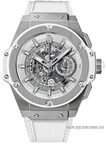 Hublot King Power 48mm Unico Titanium blanc hommes Montre 701.NE.0127.GR