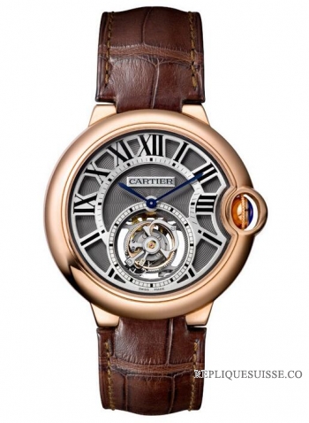 Cartier Ballon Bleu de Cartier Flying Tourbillon Rose Or W6920104 Montre Réplique