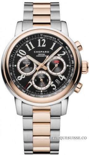 Chopard Mille Miglia Chronographe noir Dial Or rose Automatique 158511-6002