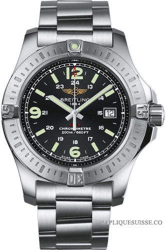 Breitling Colt cadran noir en acier inoxydable pour hommes