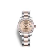 Rolex Datejust 31 Oystersteel or Everose 18 ct M278381RBR-0009 Rose Cadran couleur