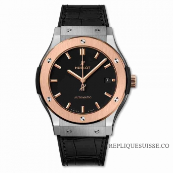 Copie Montre Hublot Titanium King Or Classique Fusion Or Rose 511.NO.1181.LR