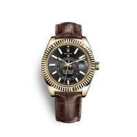 Rolex Sky-Dweller or jaune 18 ct M326138-0008 cadran noir