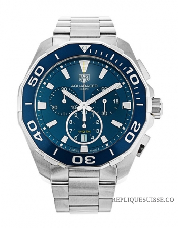 TAG Heuer Réplique Aquaracer Bleu Dial Chronographe Acier inoxydable CAY111B.BA0927