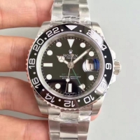 Réplique Rolex GMT Master II en acier inoxydable cadran noir 116710 LN