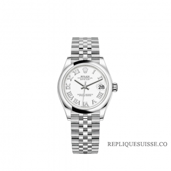 Rolex Datejust 31 Oyster Acier cadran blanc bracelet jubile