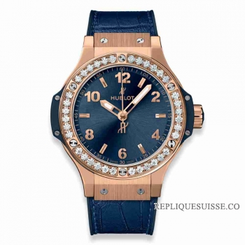 Copie Montre Hublot Big Bang Or Diamants Bleus 38mm 361.PX.7180.LR.1204