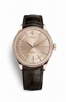 Copie Montre Rolex Cellini Time 18 ct Everose or 50505 cadran rose m50505-0012