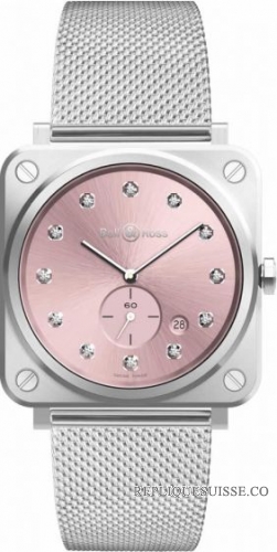 Copie Montre Bell & Ross BR S Novarosa Diamonds Quartz BRS-PK-ST-DIA-SST