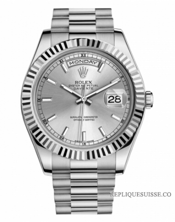 Réplique Rolex Day Date II President Blanc or argent cadran 218239 SIP Mo 218239 SIP