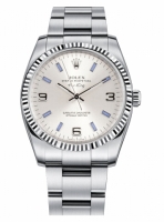 Réplique Rolex Air-King Blanc or Fluted Bezel argent round cadran 114234 114234 SBLIO