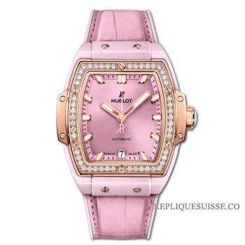 Réplique Hublot Spirit Of Big Bang Ceramique Rose King Gold Diamants