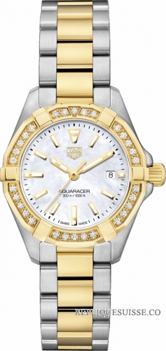 Copie Montre Tag Heuer Aquaracer Mesdames Or Jaune 18K et Acier WBD1421.BB0321