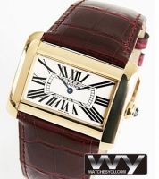 Cartier Tank Divan Yellow Or unisexe W6300556 Montre Réplique