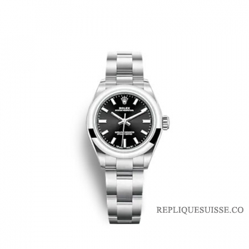 Rolex Oyster Perpetual 28 cadran noir brillant