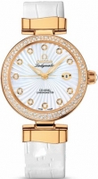 Omega De Ville Ladymatic Dames Blanc MOP Diamants 425.68.34.20.5 Montre Réplique