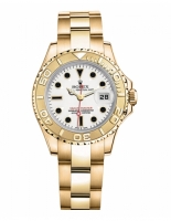 Rolex Yacht-Master Or jaune blanc cadran Dames 169628 W