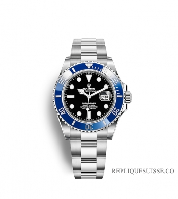 Rolex Submariner Date Or blanc 18 ct Lunette Cerachrom Bleue