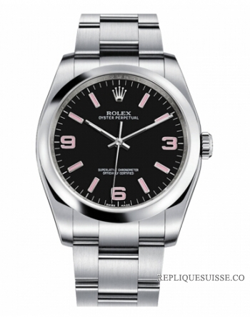 Rolex Oyster Perpetual No Date Acier inoxydable Noir cadran 116000 BKAIO