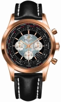 Breitling Transocean Chronographe Unitime noir Strap avec Tang Montre Réplique