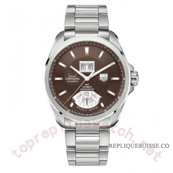 TAG Heuer Grand Carrera Calibre 8 RS Grand-Date GMT WAV5113.BA09 Montre Réplique