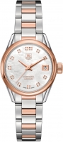 TAG Heuer Réplique Carrera Mere de Pearl Diamant Acier et 18K Or rose Dame Montre WAR2452.BD0777