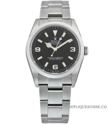 Réplique Rolex Explorer Cadran noir arabe lunette bombee 114270-BKAO