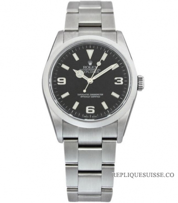 Réplique Rolex Explorer Cadran noir arabe lunette bombee 114270-BKAO