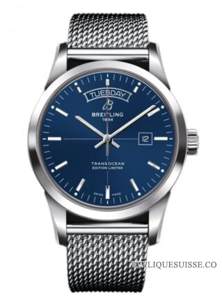 Copie Montre Breitling Transocean Day & Date edition limitee en acier inoxydable A453109T/C921/154A