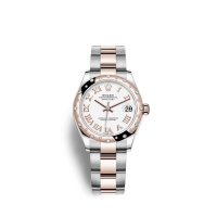 Rolex Datejust 31 Oystersteel or Everose 18 ct M278341RBR-0001 cadran blanc