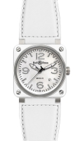 Bell & Ross BR03-92 blanc Ceramic Calfskin Automatique 42mm des hommes Montre Réplique