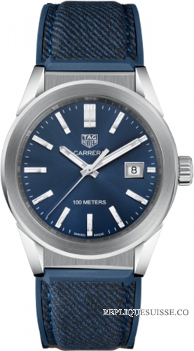 Copie Montre Tag Heuer Carrera Cadran bleu de taille moyenne WBG1310.FT6115