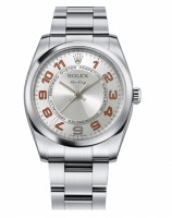 Réplique Rolex Air-King Domed Bezel argent concentric circle cadran 11420 114200 SCAO