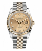 Réplique Rolex Datejust 36mm acier et Jaune or Champagne Dial 116233 CHDJ