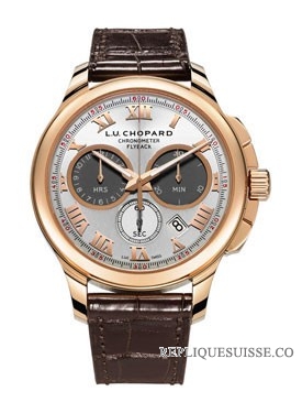 Chopard L.U.C. Chrono One argent Dial Or rose marron Cuir 161928-5001