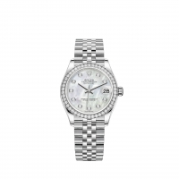 Rolex Datejust 31 Rolesor blanc cadran nacre blanche bracelet Jubilee