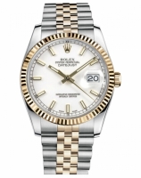 Réplique Rolex Datejust 36mm acier et Jaune or blanc Dial 116233 WSJ