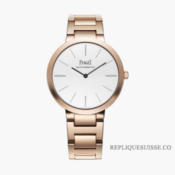 Piaget Altiplano Cadran Blanc 18K Or Rose Automatique Femmes G0A40105 Montres Copie