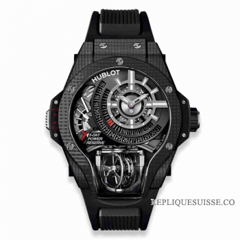 Copie Montre Hublot MP-09 Tourbillon Bi-Axe 3D Carbone 909.QD.1120.RX