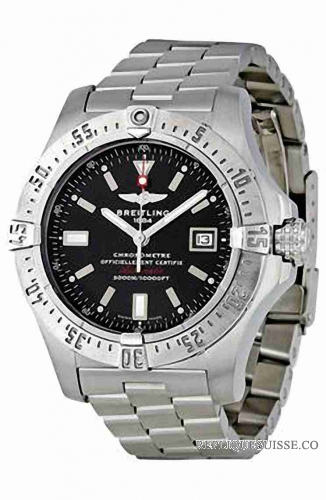 Breitling Avenger Seawolf noir Dial Inoxydable acier A1733 Montre Réplique